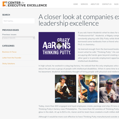 Center for Executive Excellence | January 2018