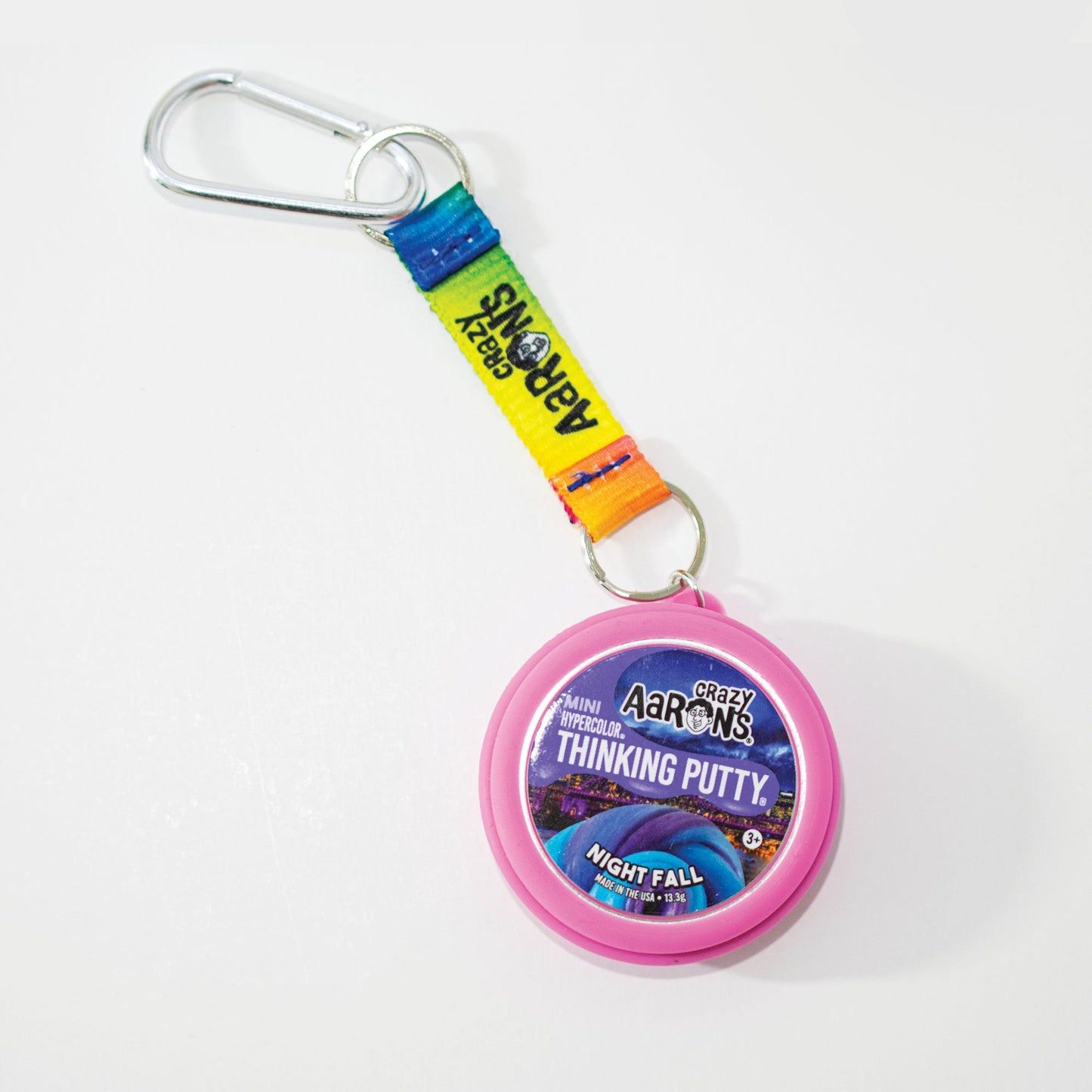 Bag Clip |  Pink W/Rainbow Strap