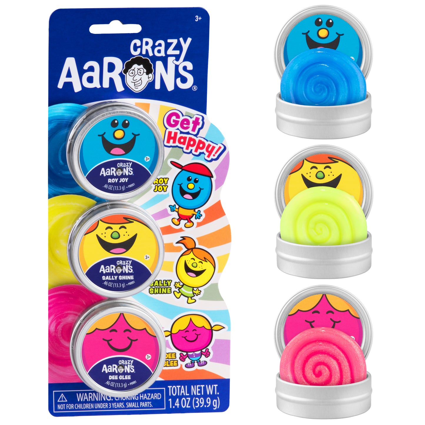 Fidget Get Happy 3-Pack | Mini Tins