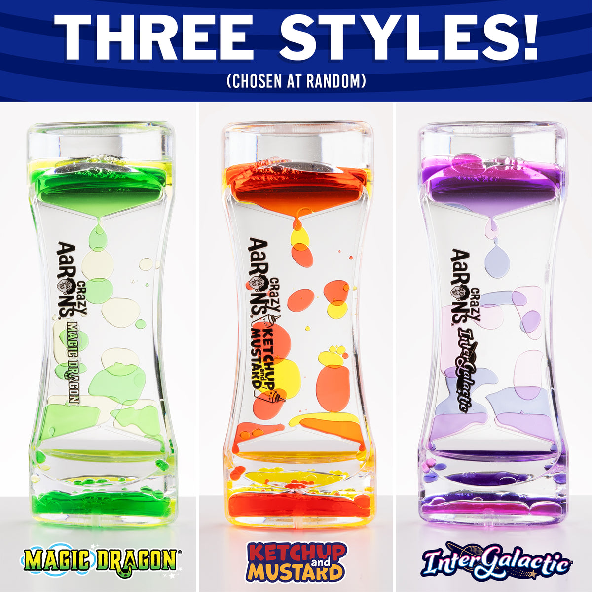 Wonder Falls Two-Color Sensory Motion Tube (Intergalactic, Ketchup & Mustard, Magic Dragon)