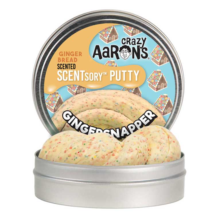 Tin of Crazy Aaron's Gingersnapper SCENTsory™ Thinking Putty®.