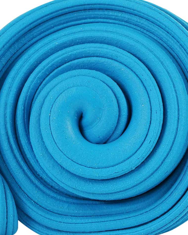 Close up texture detail of blue, coffee scented putty.