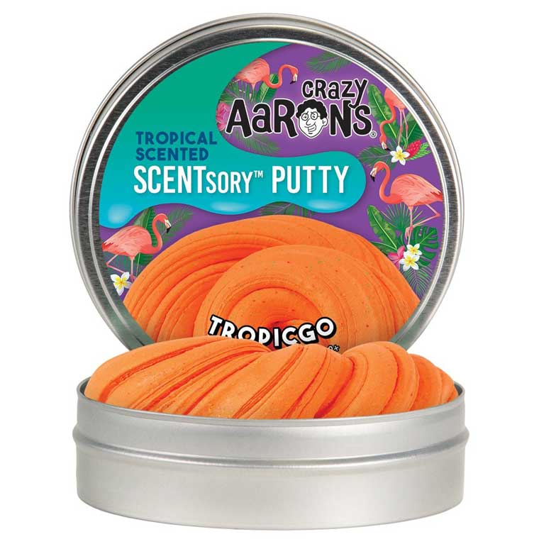 Tin of Crazy Aaron's Tropicgo SCENTsory™ Thinking Putty®.